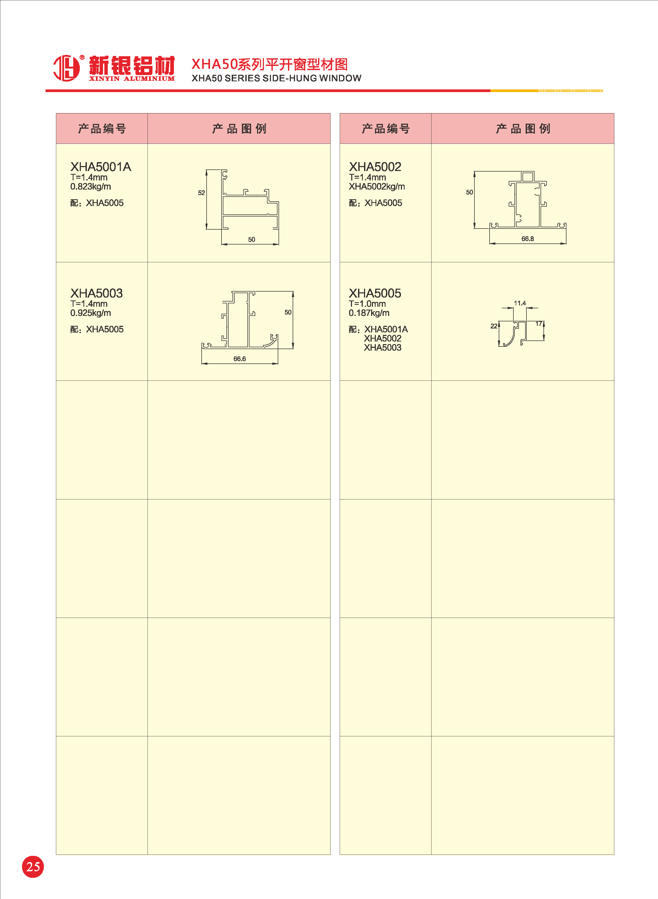 XHA50系列平开窗