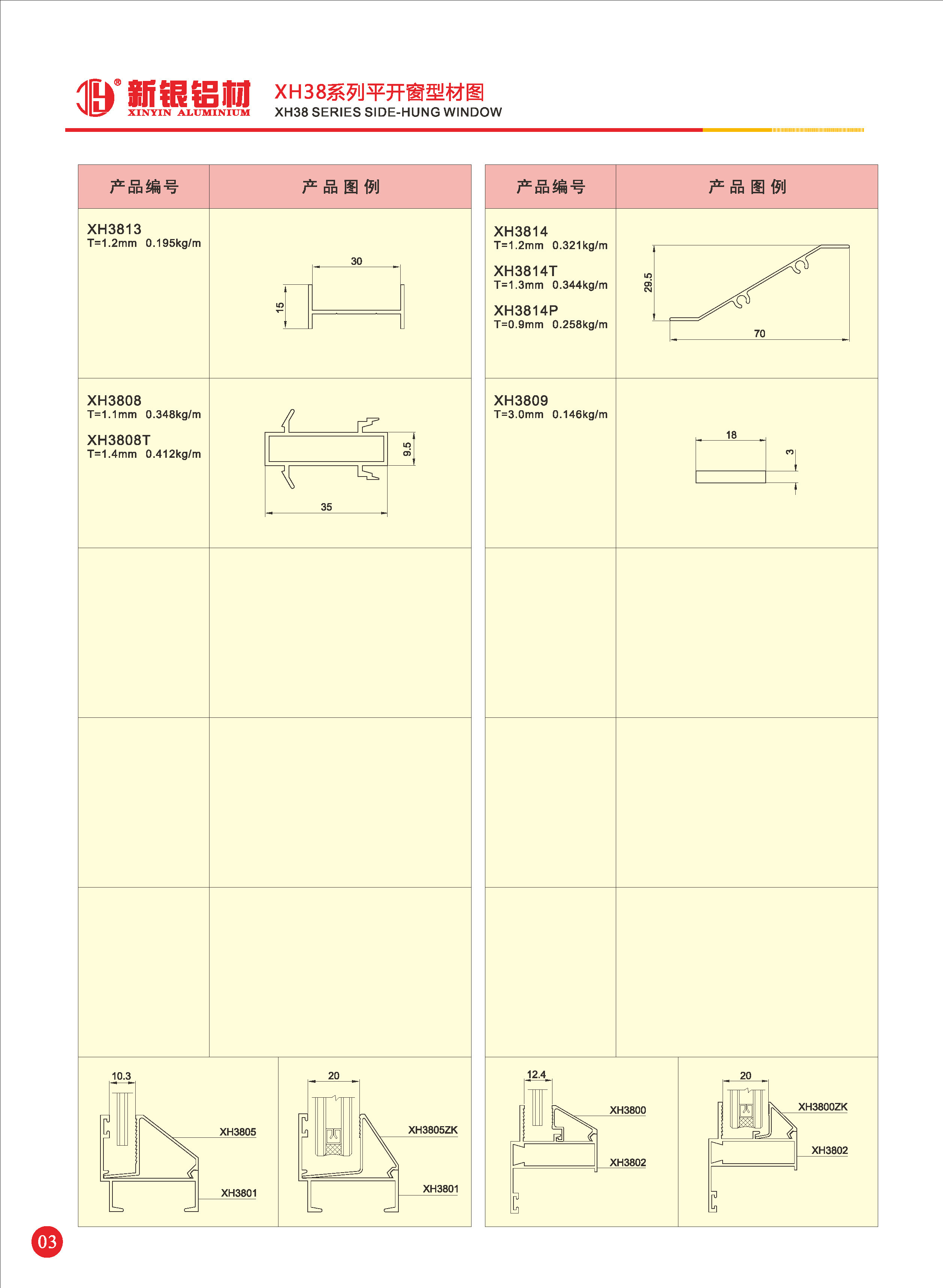 XH38系列平开窗