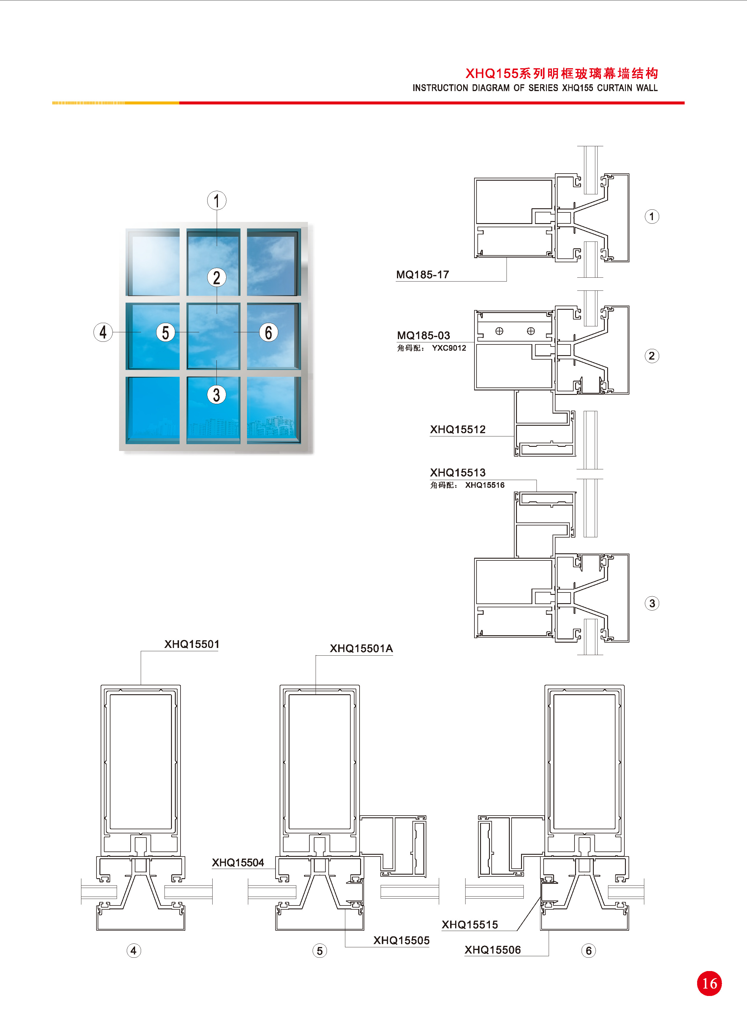 XHQ155系列明框、隱框玻璃幕牆